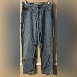 Vintage Y2K Lands End Mom Jeans Size 16 Regular Tapered Leg Light Wash